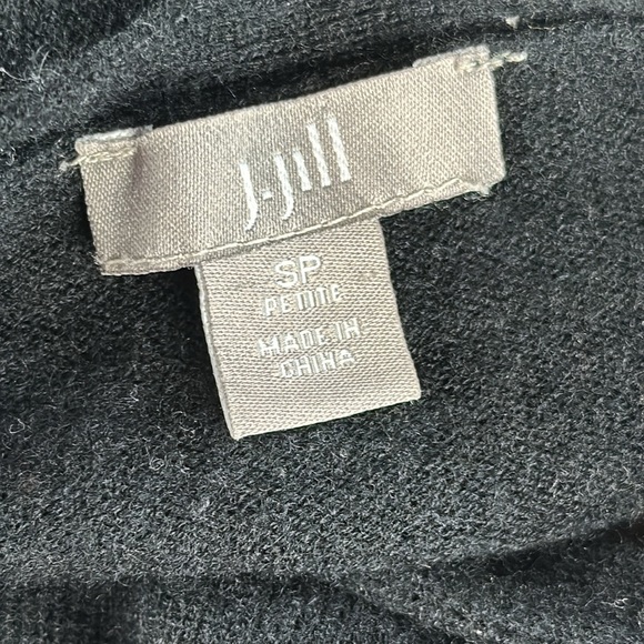 J. Jill Black Wool Blend 3/4 Sleeve Round Neck Sweater Dress - Picture 7 of 8